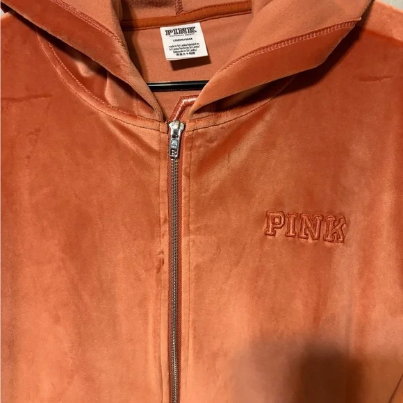 PINK Victoria's Secret Coral Zip-Up Hoodie - Picture 2 of 7